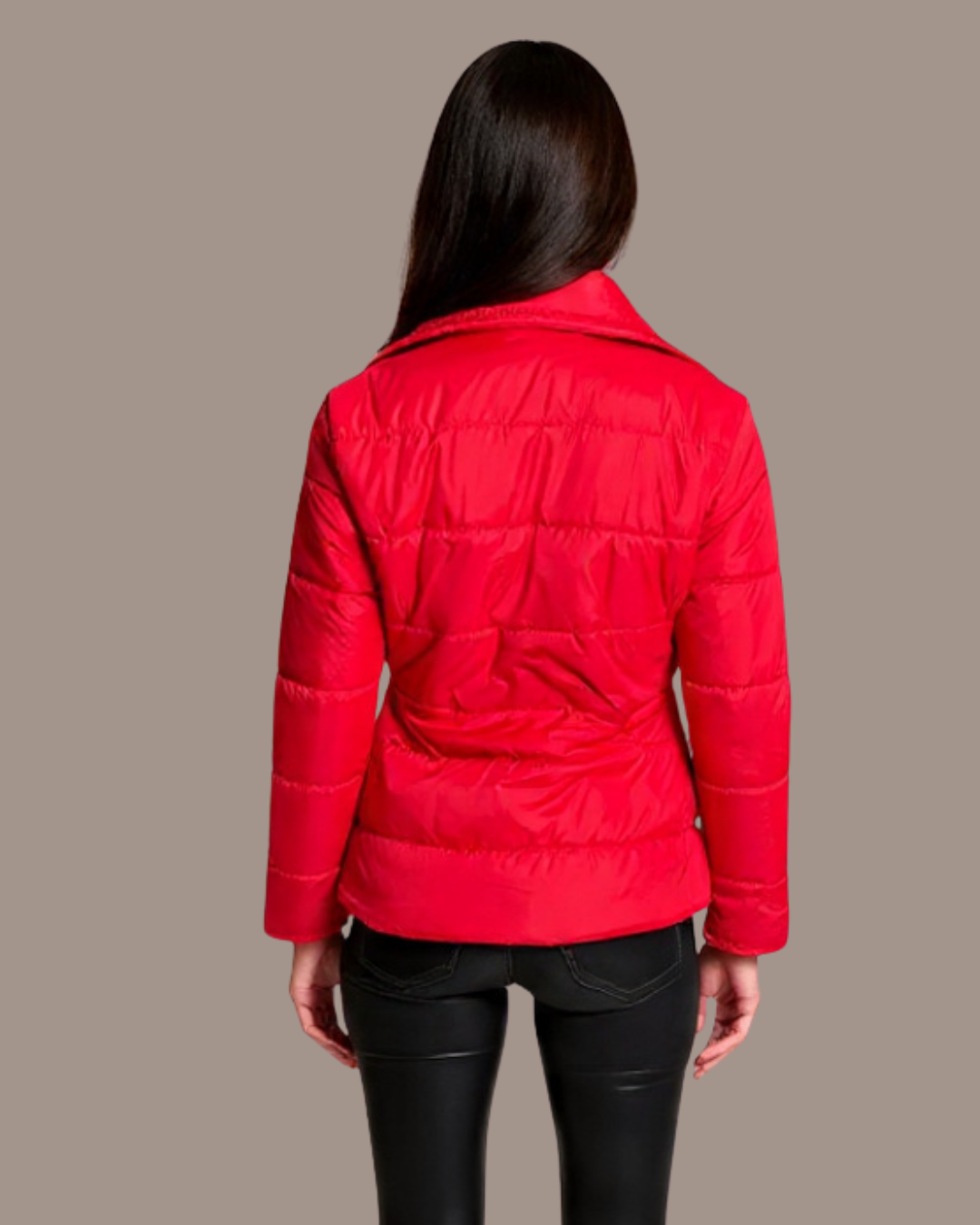 CHAQUETA CUELLO ALTO Y BOLSILLOS INVISIBLES CON CREMALLERA