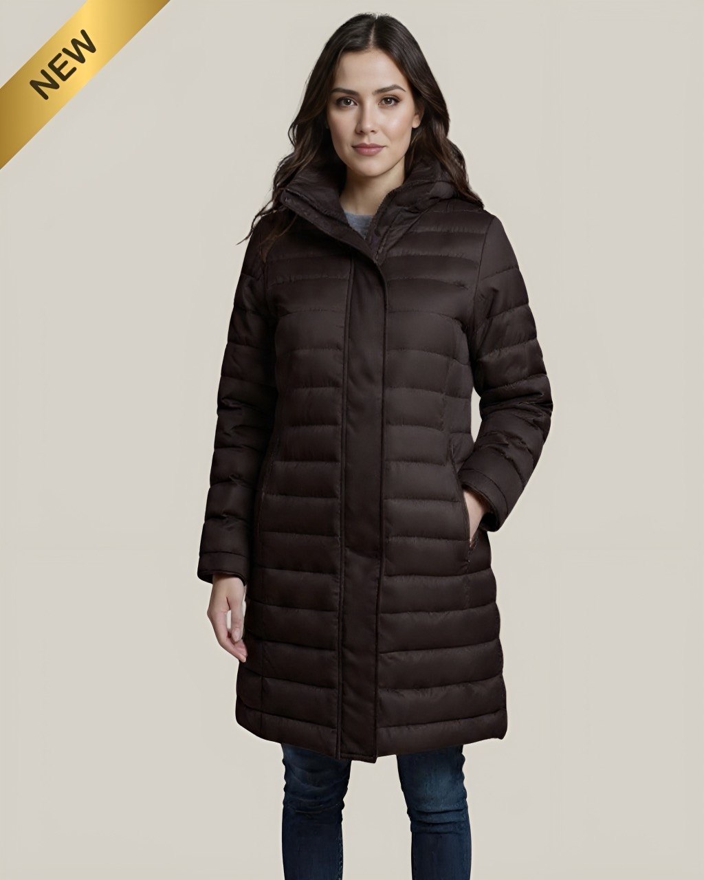 Abrigo Puffer Largo Mujer