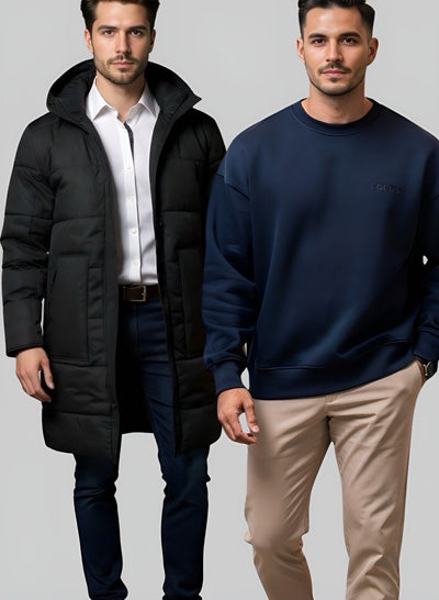 Gabán Puffer + Buzo Focus