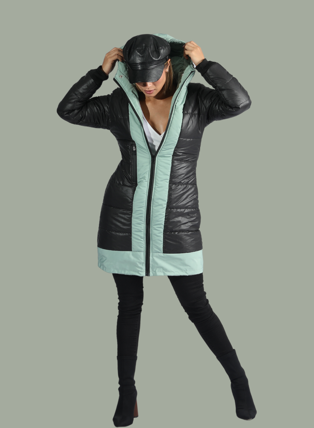 Parka Larga Reversible – Sofisticación y Confort