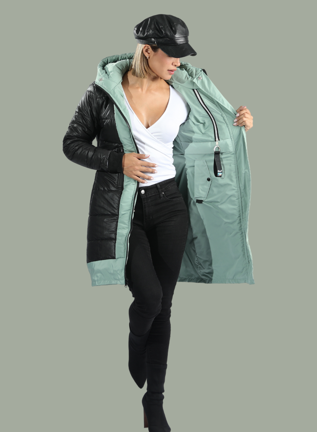 Parka Larga Reversible – Sofisticación y Confort