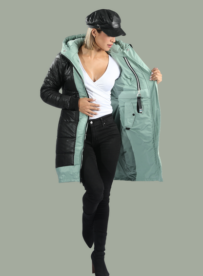 Parka Larga Reversible – Sofisticación y Confort
