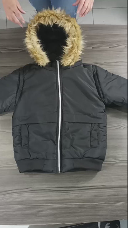 Dúo Eclipse (incluye Chaleco largo Cafe y chaqueta cloud negra )
