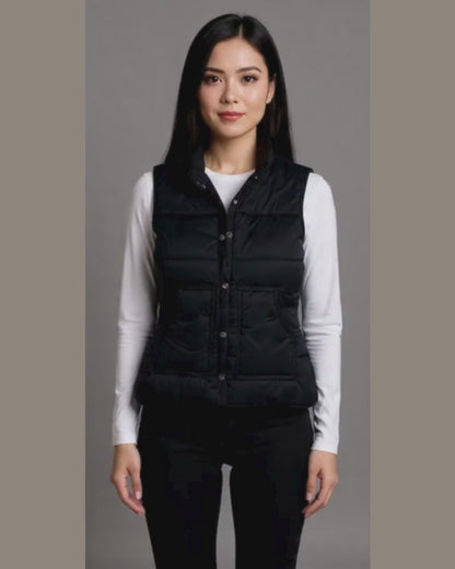 CHALECO CORTO CON BOLSILLOS