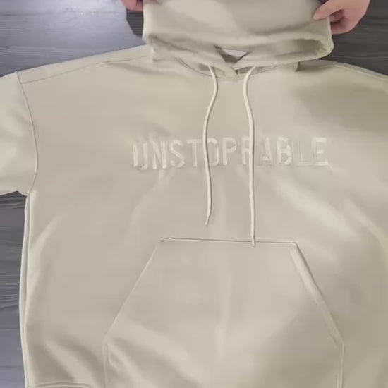 Hoodie con capota  kamel en algodon unstoppable para mujer INOLVIDABLE