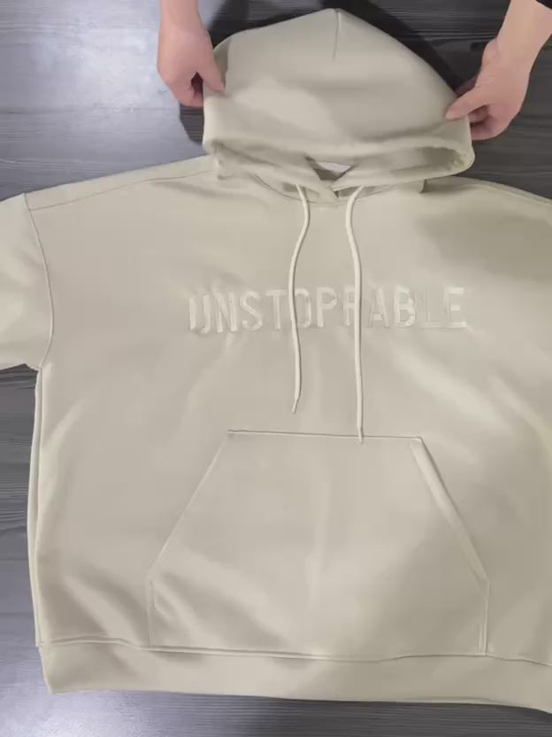 Hoodie con capota  kamel en algodon unstoppable para mujer INOLVIDABLE