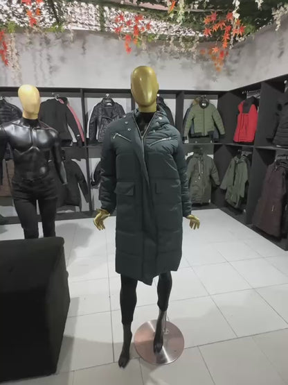 Gabán largo semi oversize Titán